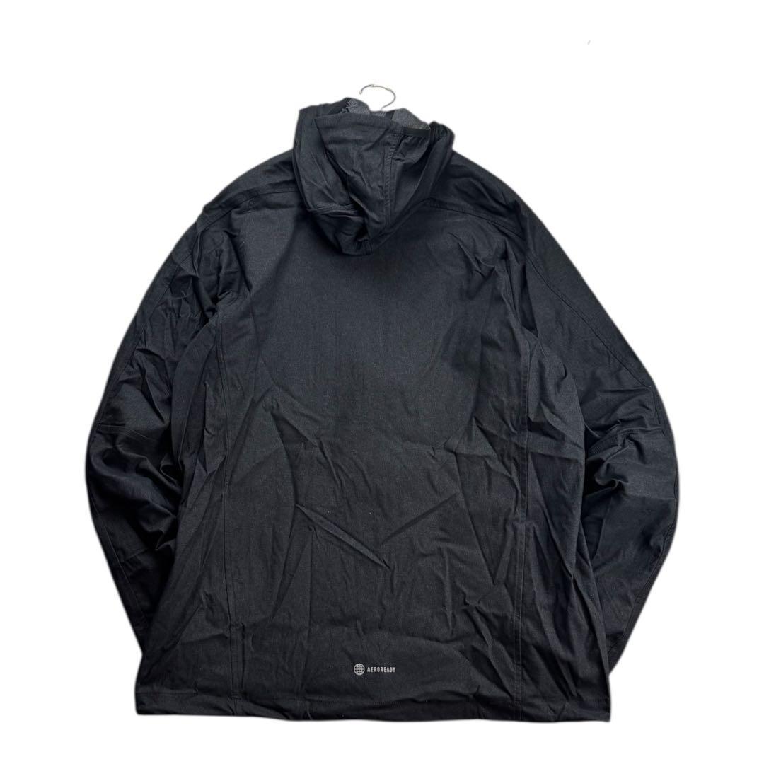 E2新品 XLアディダス adidasデニム風 ウーブン セットアップ 上下 黒