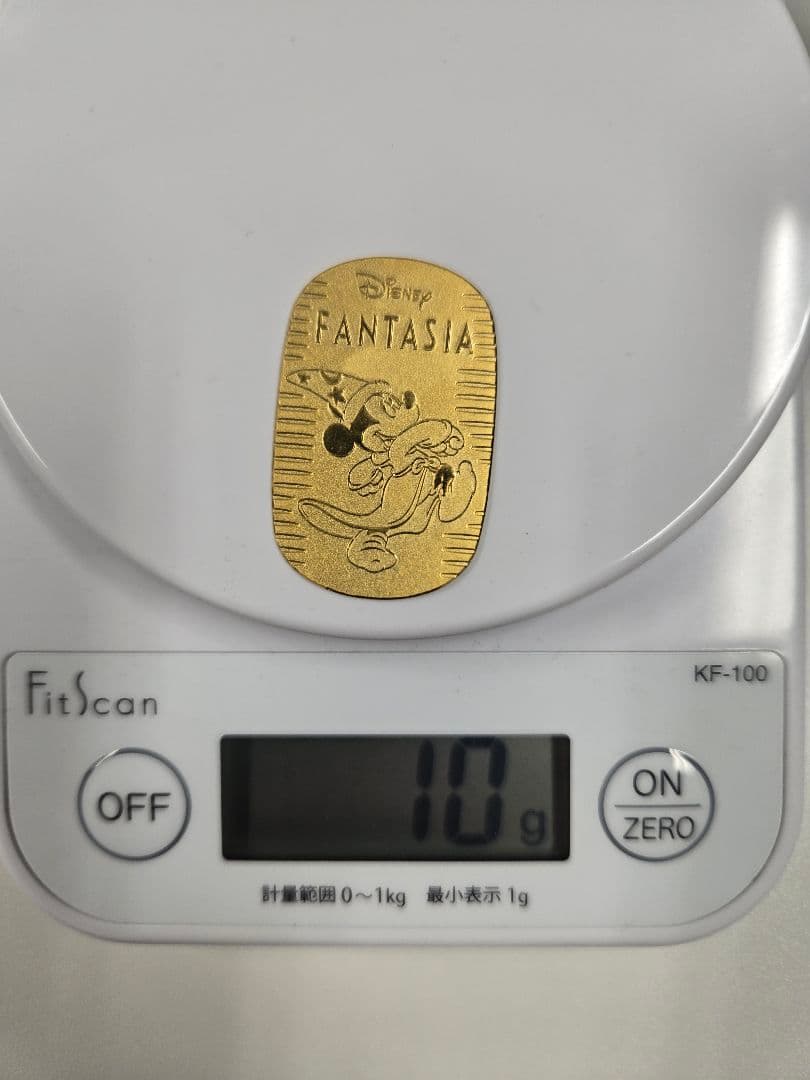 Disney Fantasia 純金　小判　10g