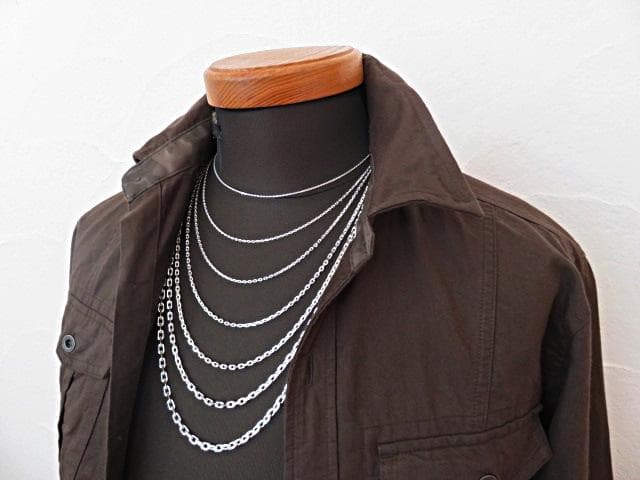 【bluerose☆様】あずきチェーンネックレス シルバー 4.1mm 45cm