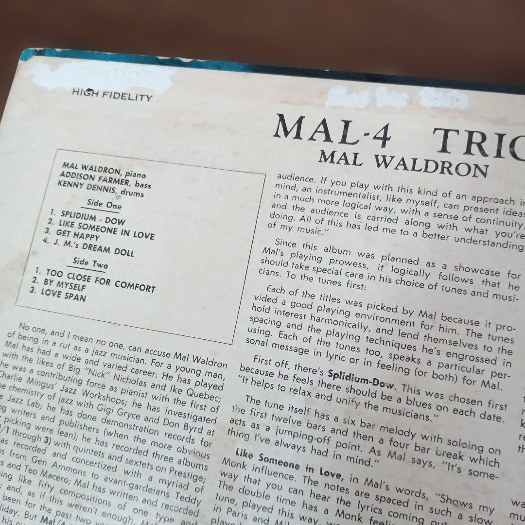 ジャズレコード　MAL/4 Mal Waldron