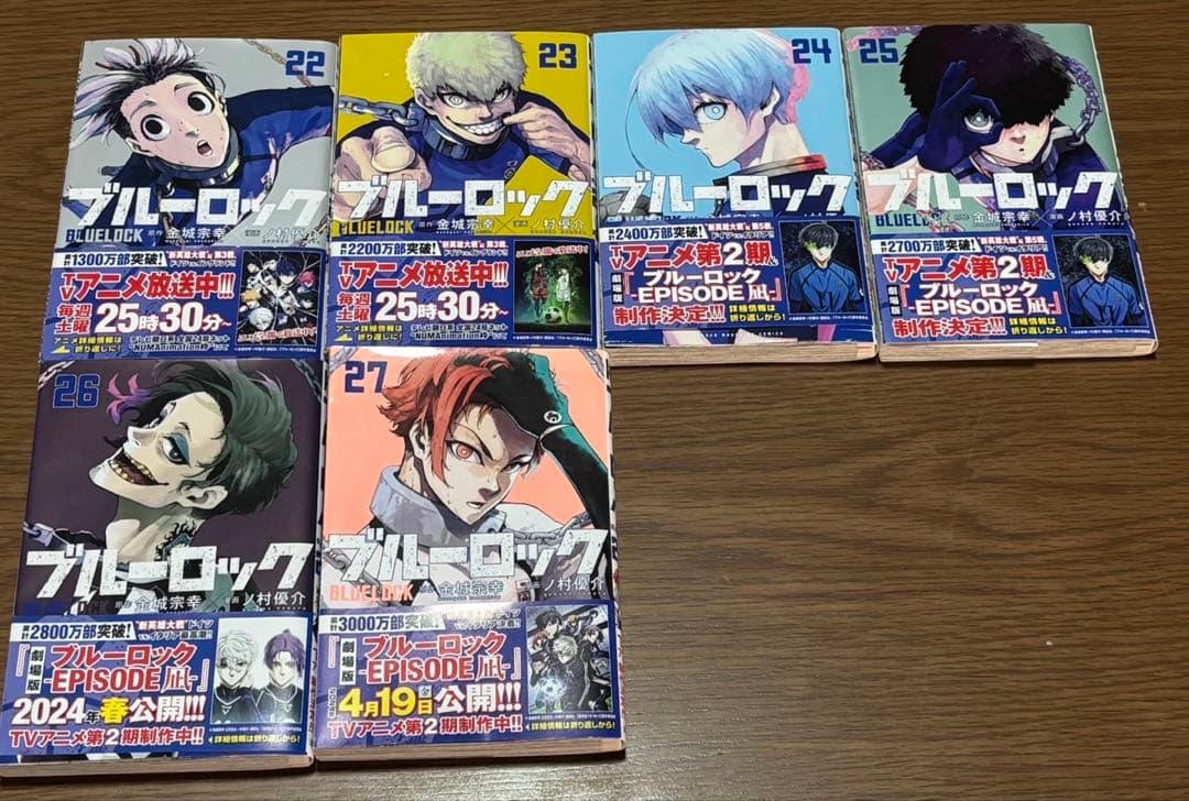 ブルーロック 全巻セット 6巻〜27巻 +キャラクターブック、エピ凪1から3巻