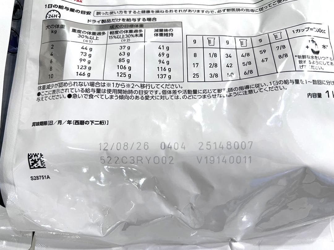  CANIN 満腹感サポートCLT 犬用　1kg 2袋セット
