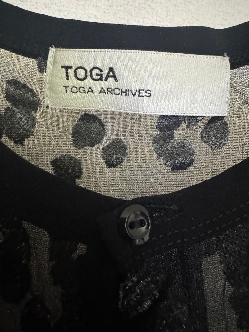 値下中】新品】TOGA レオパード長袖チュールカーディガン2ヒョウ柄