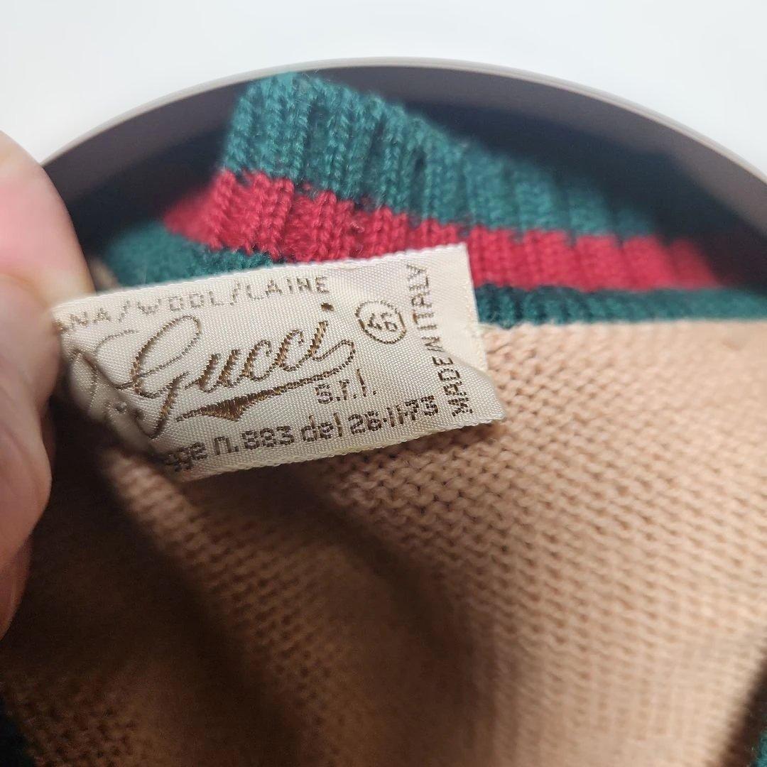 Gucci 100%ウール Vネックベスト　ヴィンテージ