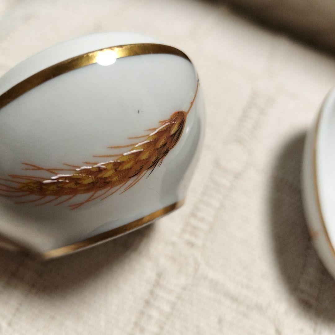 フランス　リモージュ　たまご形のトリンケットボックス 野の花