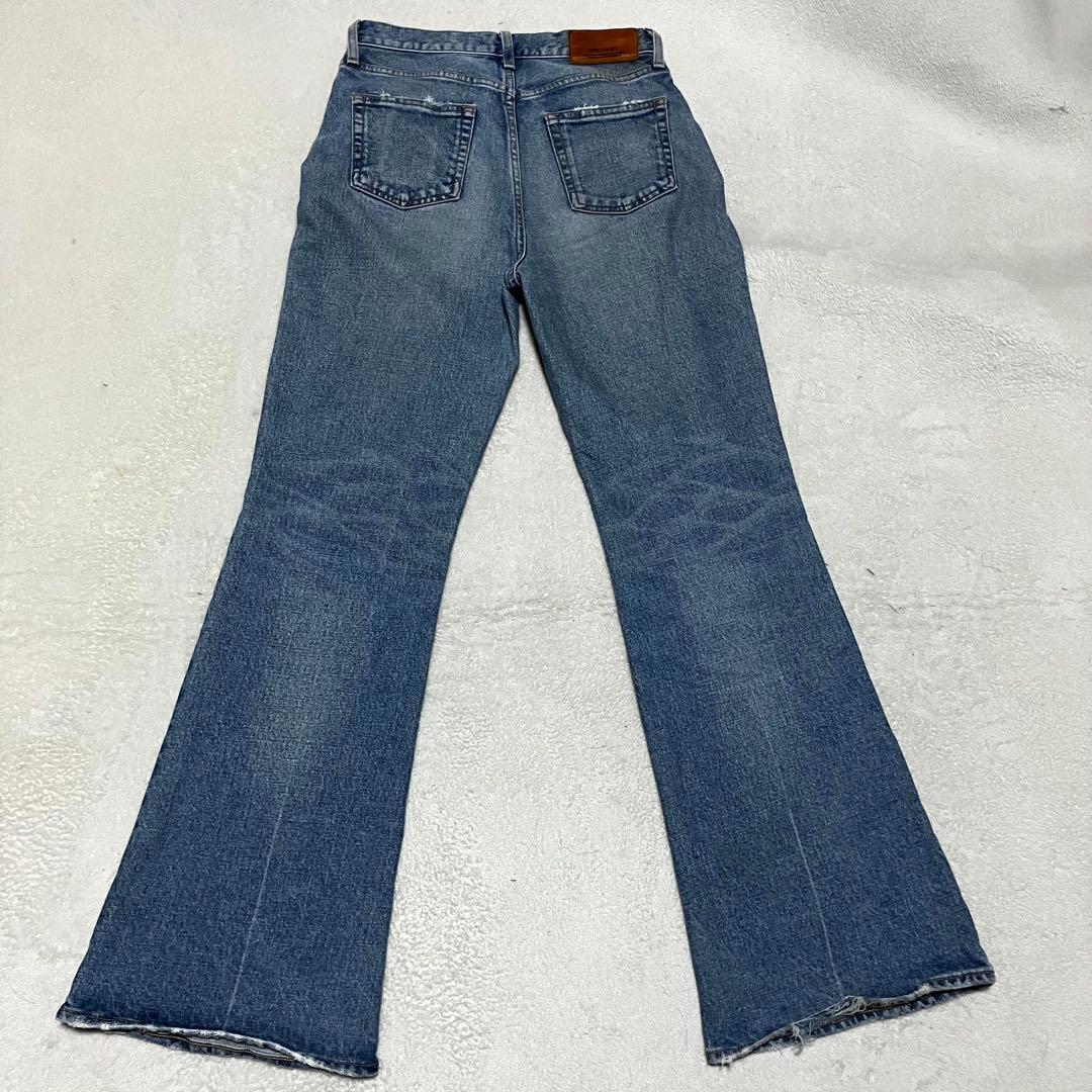 MOUSSY MVS FLARE 27 ブルー ロング丈 フレア ブーツカット