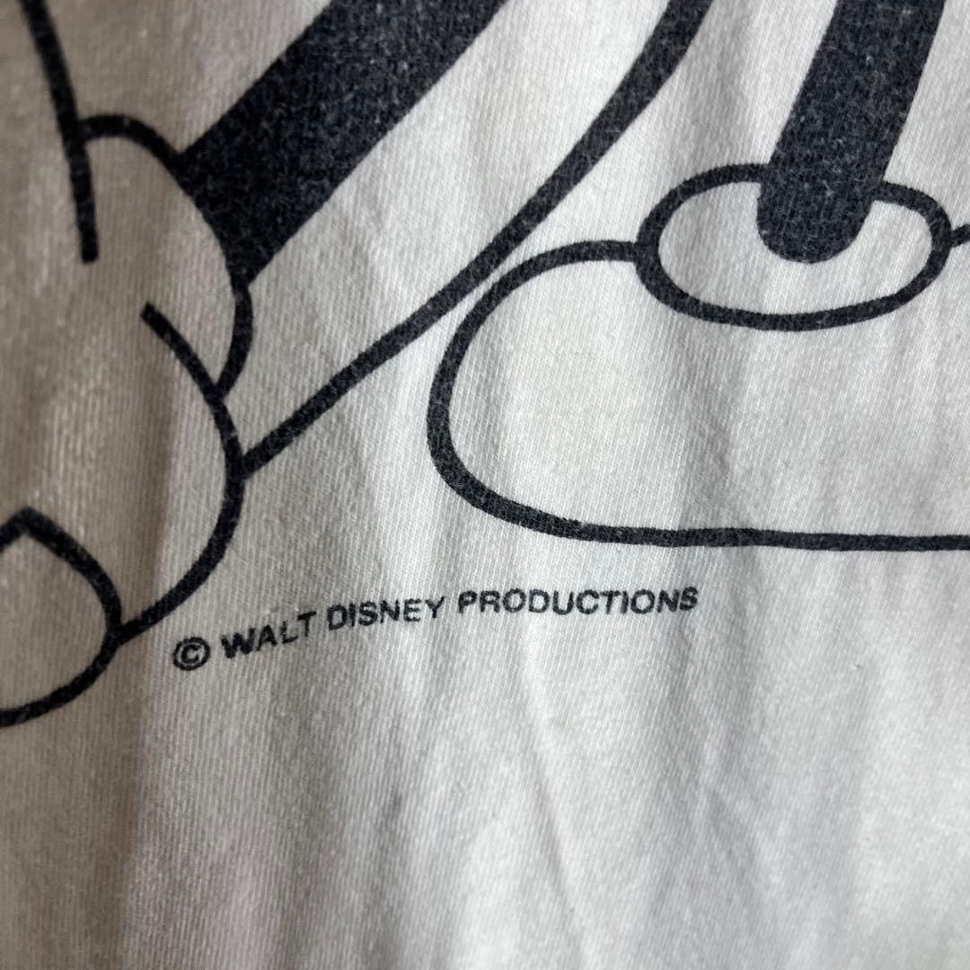 70s usa ビンテージ　ディズニー　オフィシャル　リンガーtシャツ ミッキー