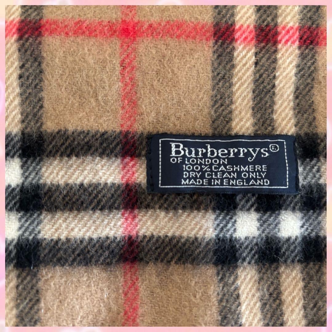 Burberrys 英国製　ノバチェック柄　カシミヤ100％マフラー