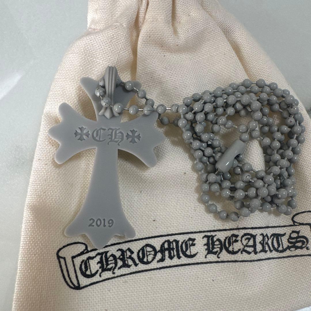 CHROME HEARTS クロムハーツ ラバークロスネックレス グレー 超希少