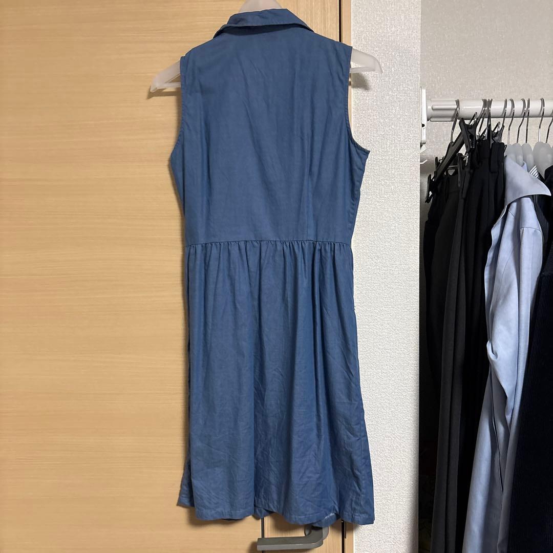 POLO スリムフィット デニムブルー ワンピース S