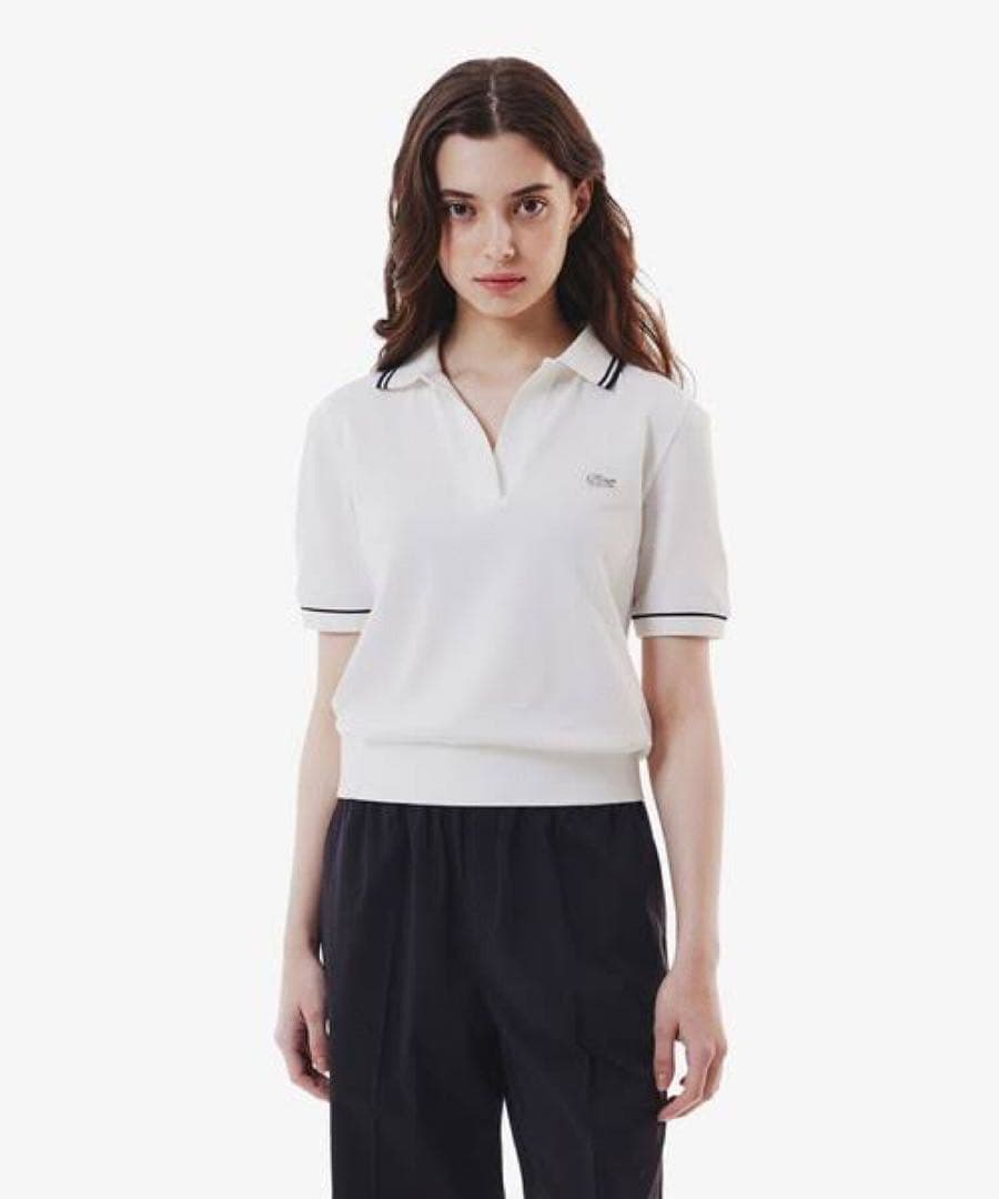 LACOSTE 半袖ポロシャツ 38 ホワイト