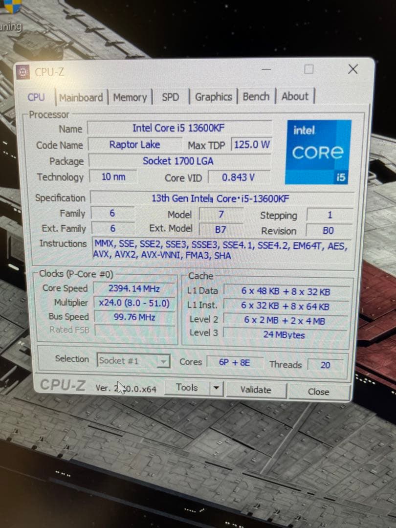 正常動作 i5-13600KF