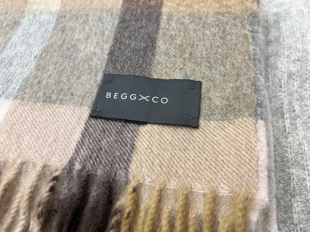 新品 BEGG x CO ベグアンドコー カシミア チェック ストール 大判