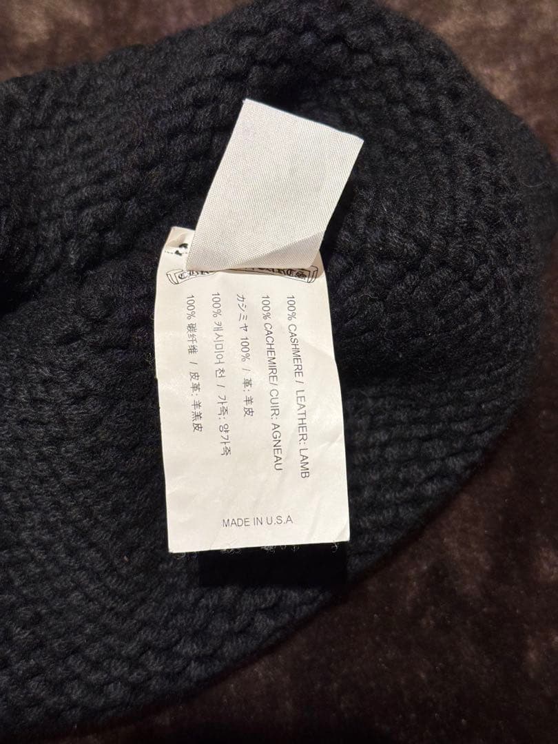 クロムハーツ　Cashmere Beanie クロス　パッチ