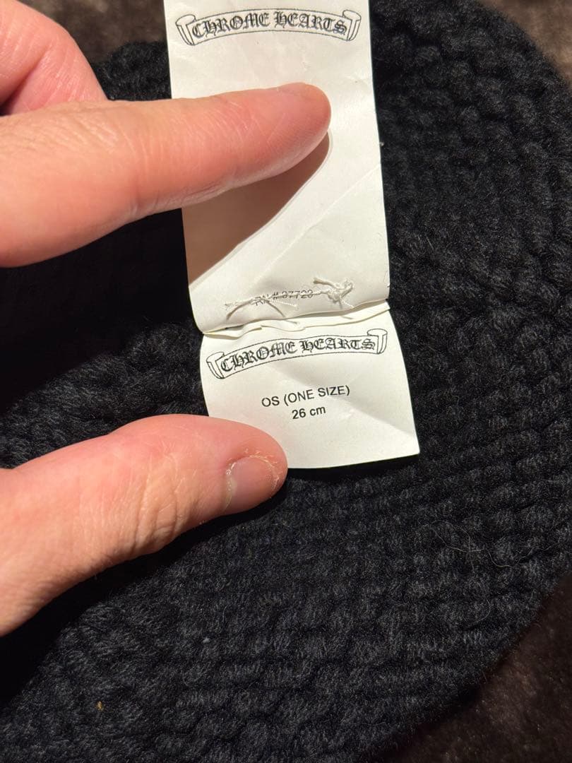 クロムハーツ　Cashmere Beanie クロス　パッチ