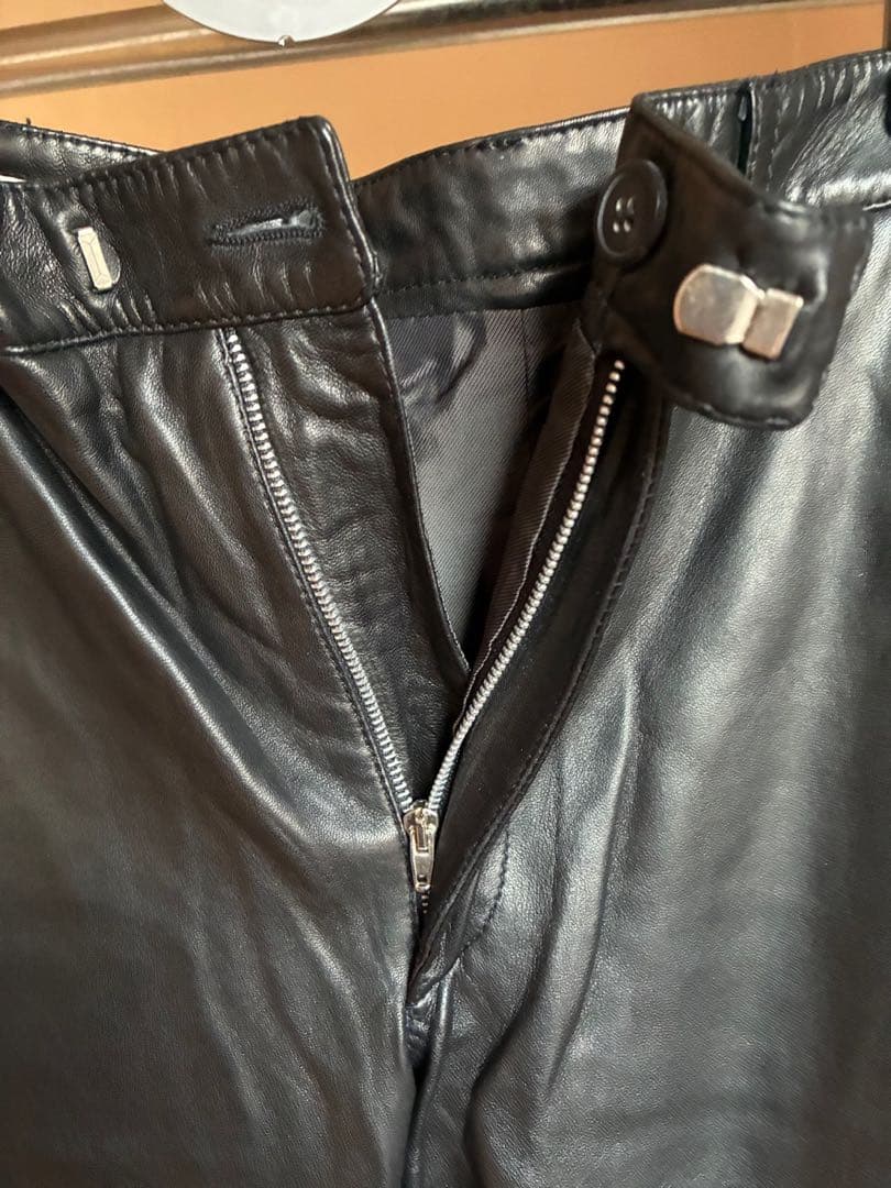 パンツ FW99\"dries van noten\"leather flare pants