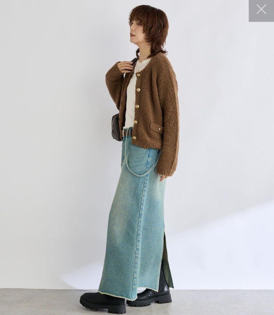 *新品*　リヴドロワ　【MONN.:.(モン)】ルーズデニムスカート