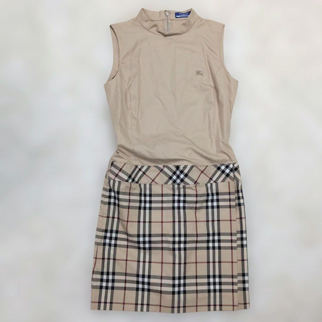 BURBERRY BLUE LABEL ノバチェックドッキングワンピース　 38