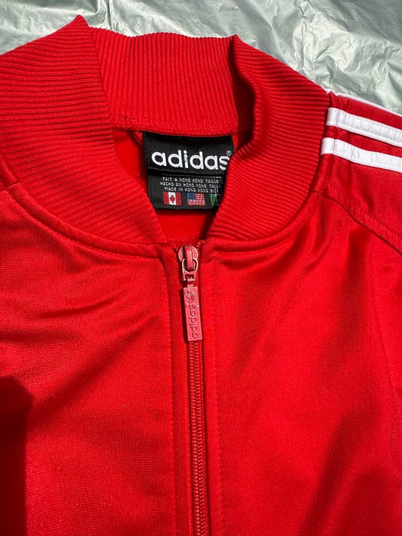 希少品／adidas 赤 ジャージ上下セット