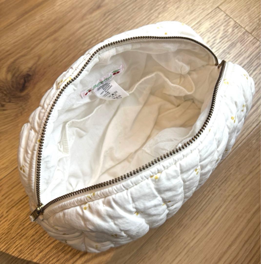 【美品】bonpoint ボンポワン キルト おむつ用 ポーチ