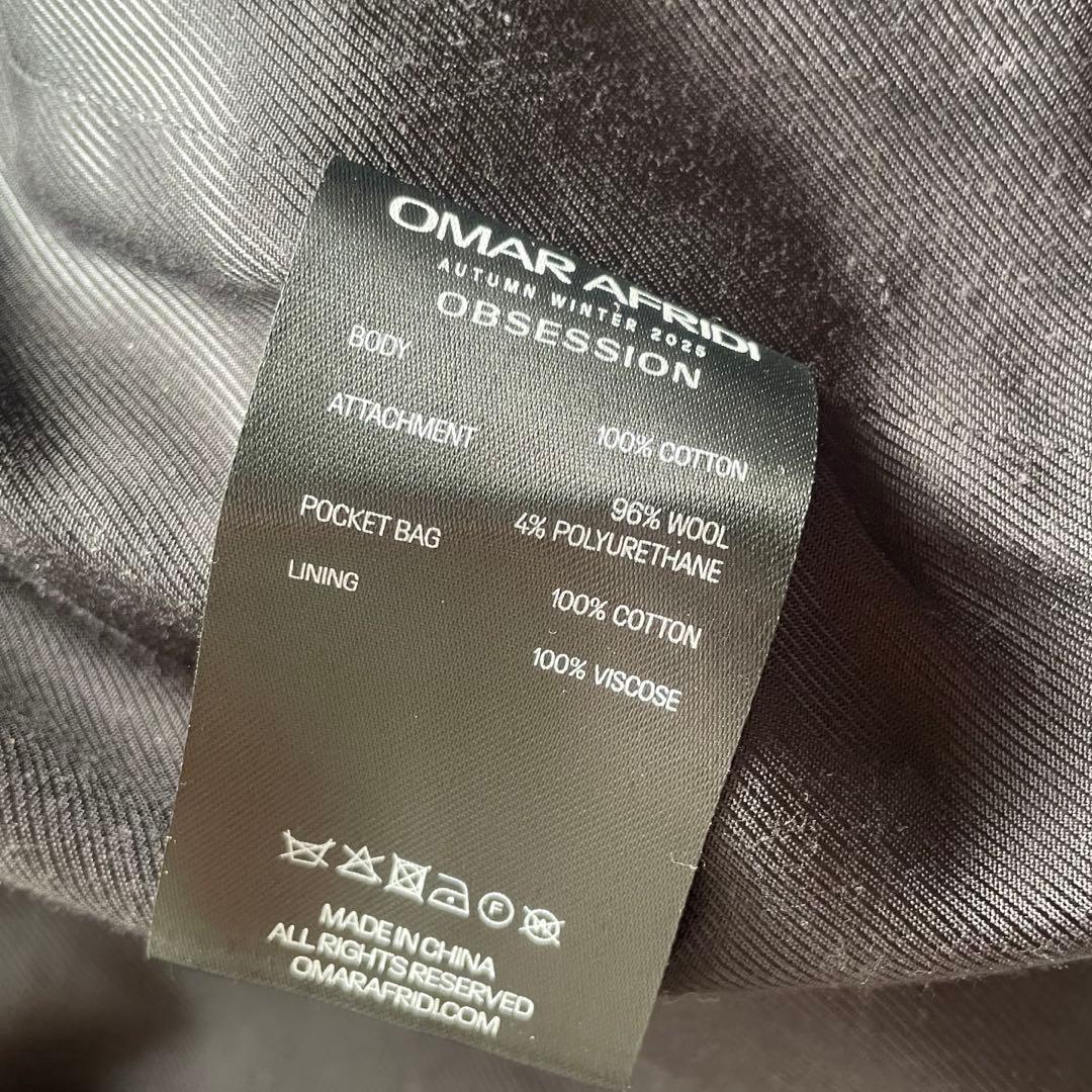 【OMAR AFRIDI】25AW PILOT BLOUSON BLACK 46