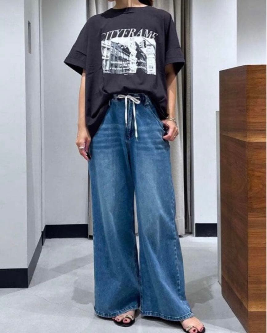 美品♪ドロストワイドカットデニム ♪『VERY』YouTube紹介アイテム