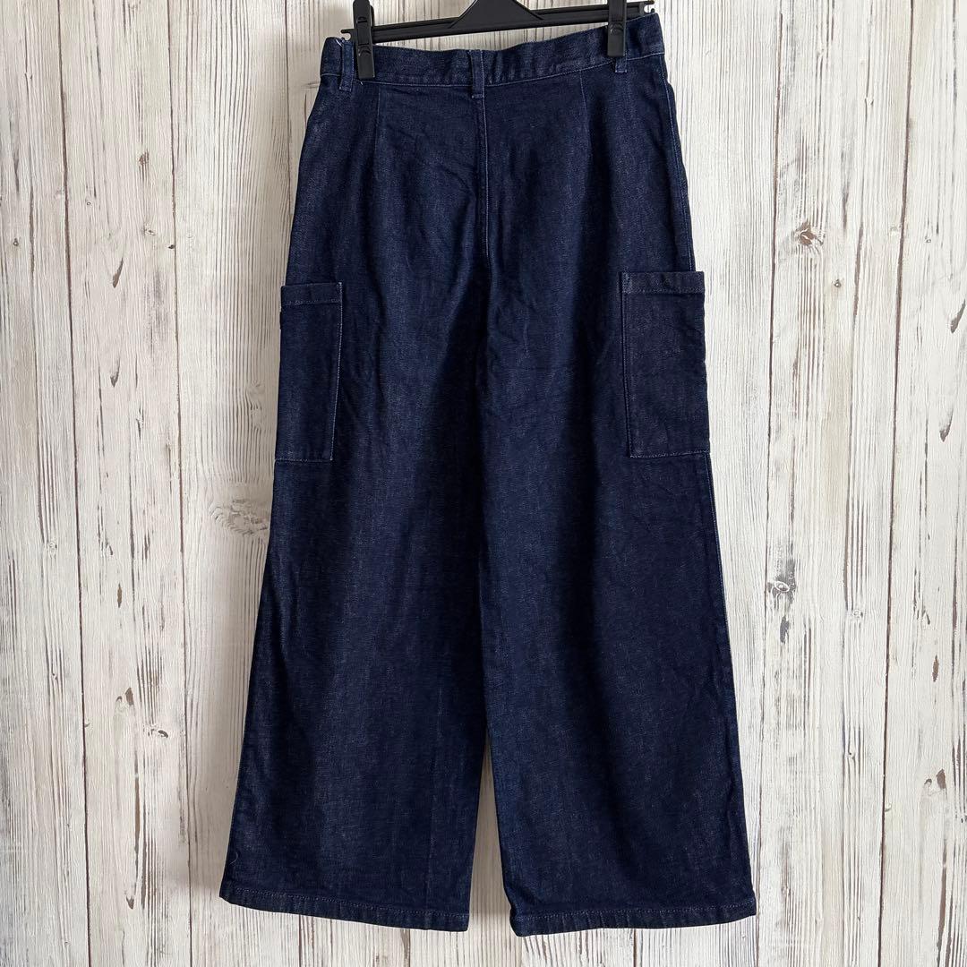 美品　agnes b. アニエスベー デニム カーゴワイドボタンフライパンツ