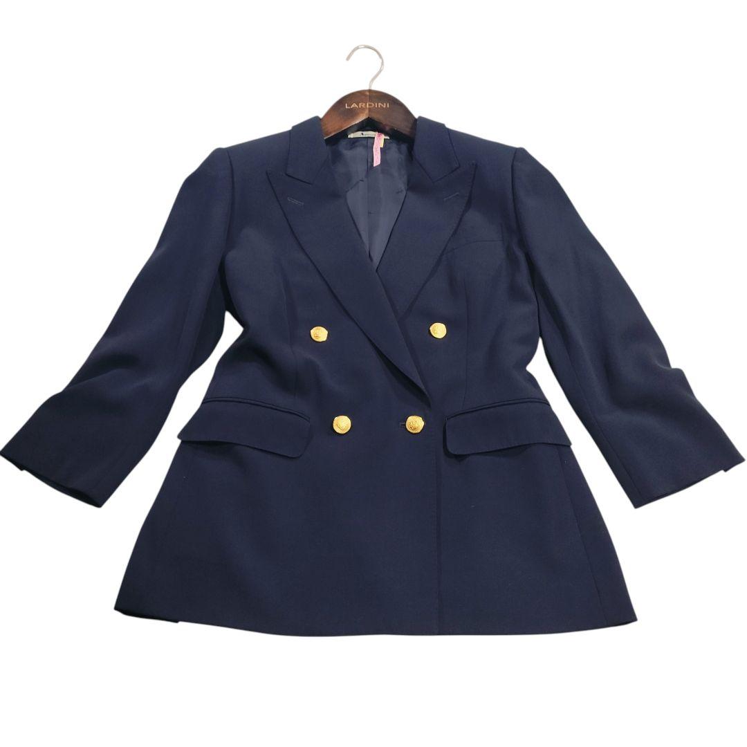 Aquascutum 金ボタン紺ブレ ダブル13 日本製