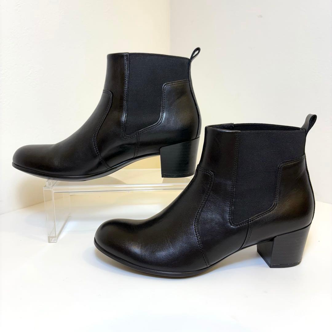 最終価格‼️ecco サイドゴアブーツ チェルシーブーツ 23.5cm 黒