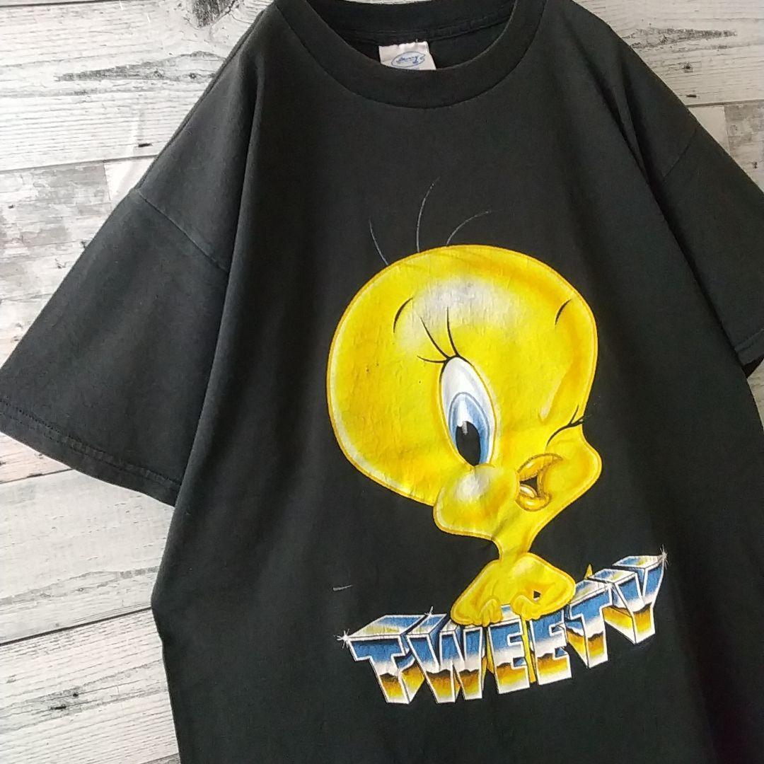goodデザイン☆90s 1998 トゥイーティー ビッグプリント Tシャツ L