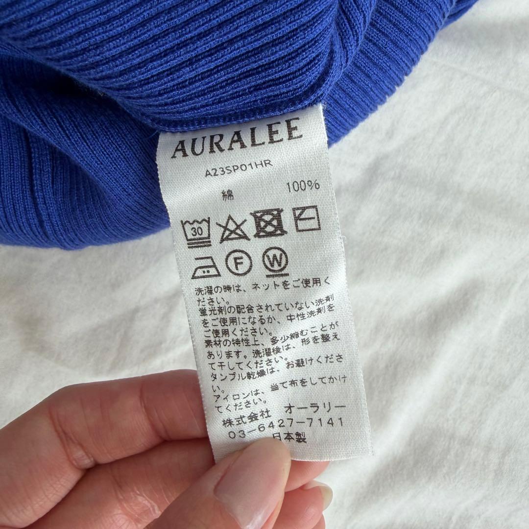 トップス AURALEE COTTON HIGH GAUGE RIB KNIT
