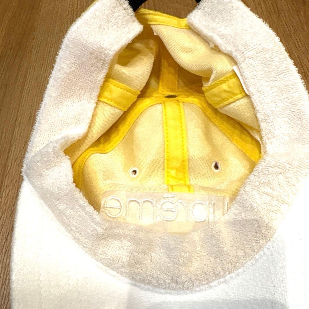 supremeシュプリームキャップ帽子黄色イエローパイル生地本店購入レア状態良好