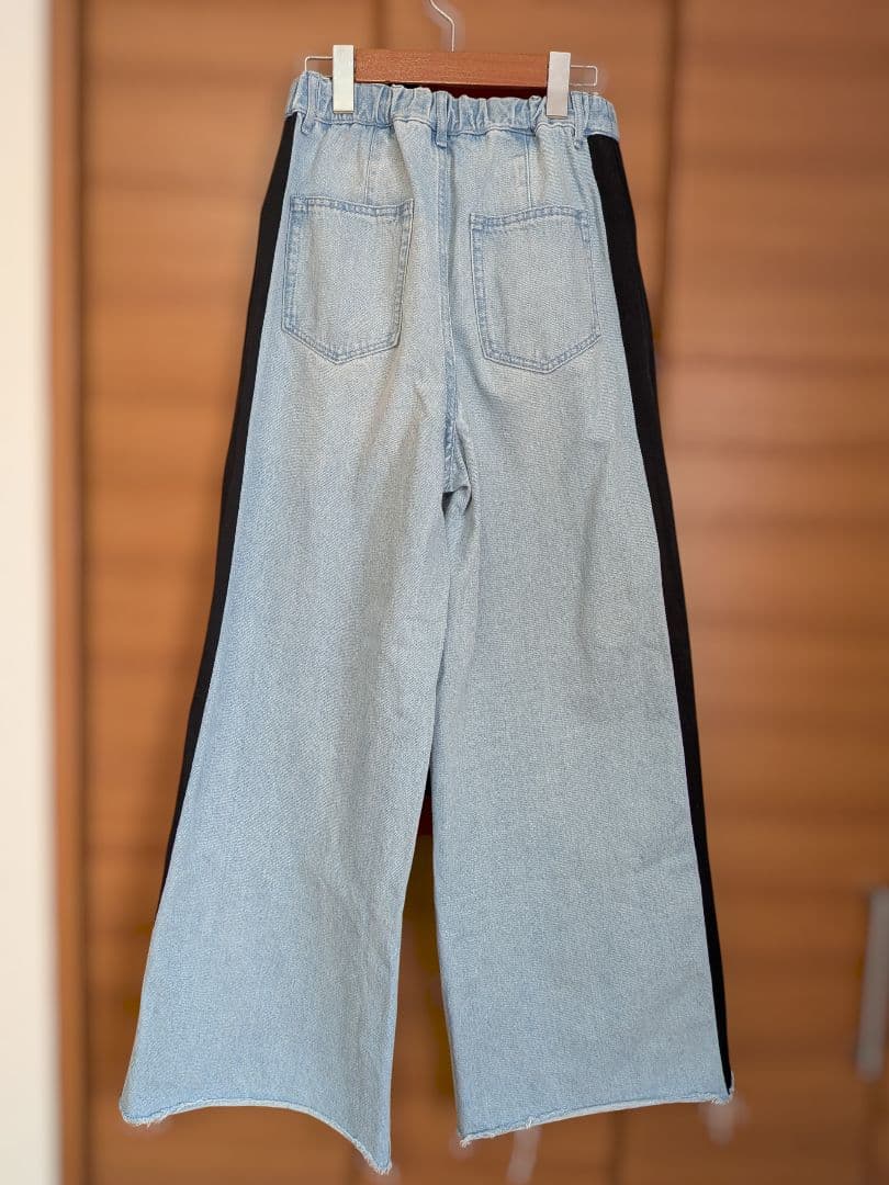 ＊グレースクラス ＊サイドラインデニムワイドパンツ