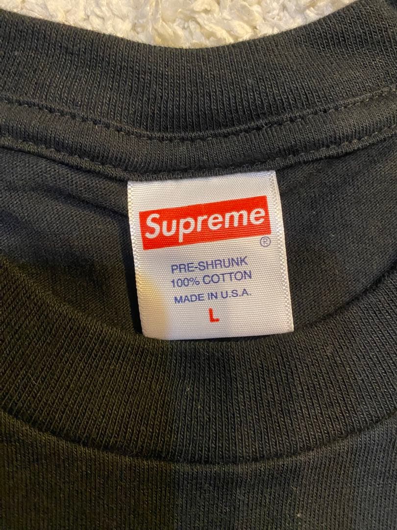 Supreme 2021年SSブラック Tシャツ Lサイズ　新品未使用