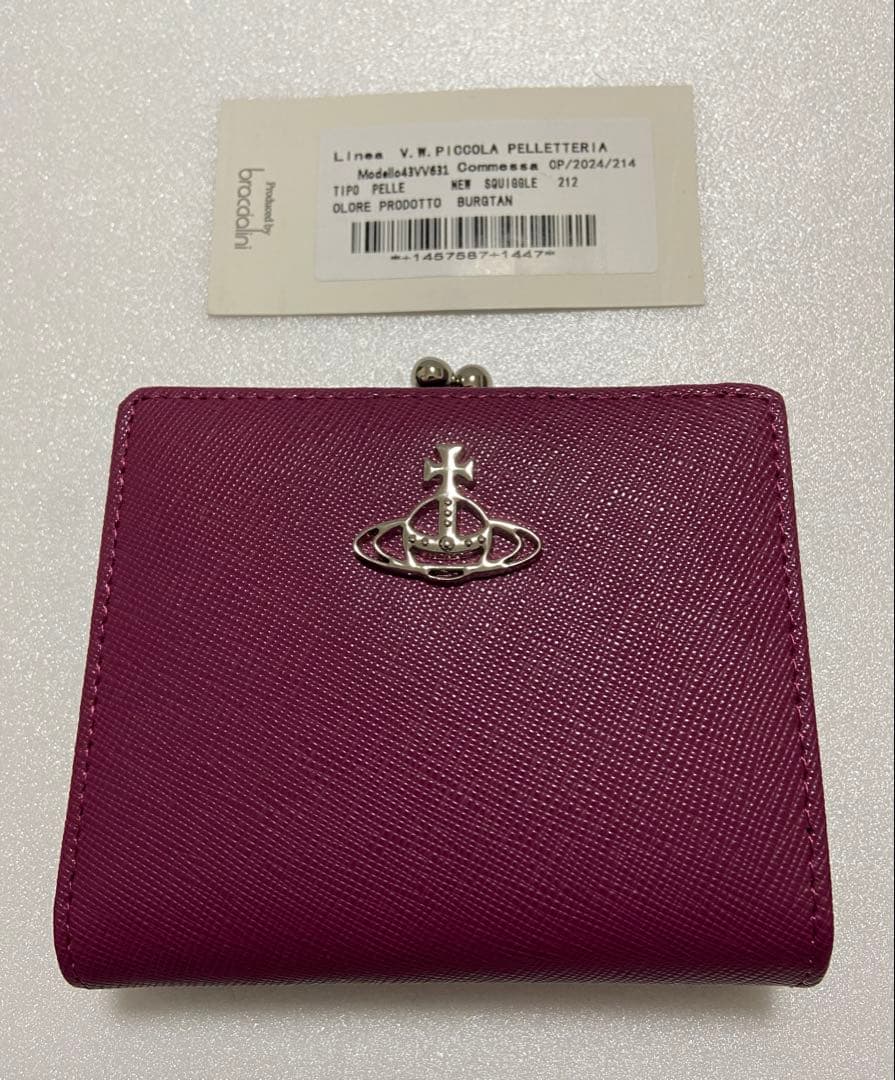 【新品未使用】Vivienne Westwood 二つ折り財布　エンジ