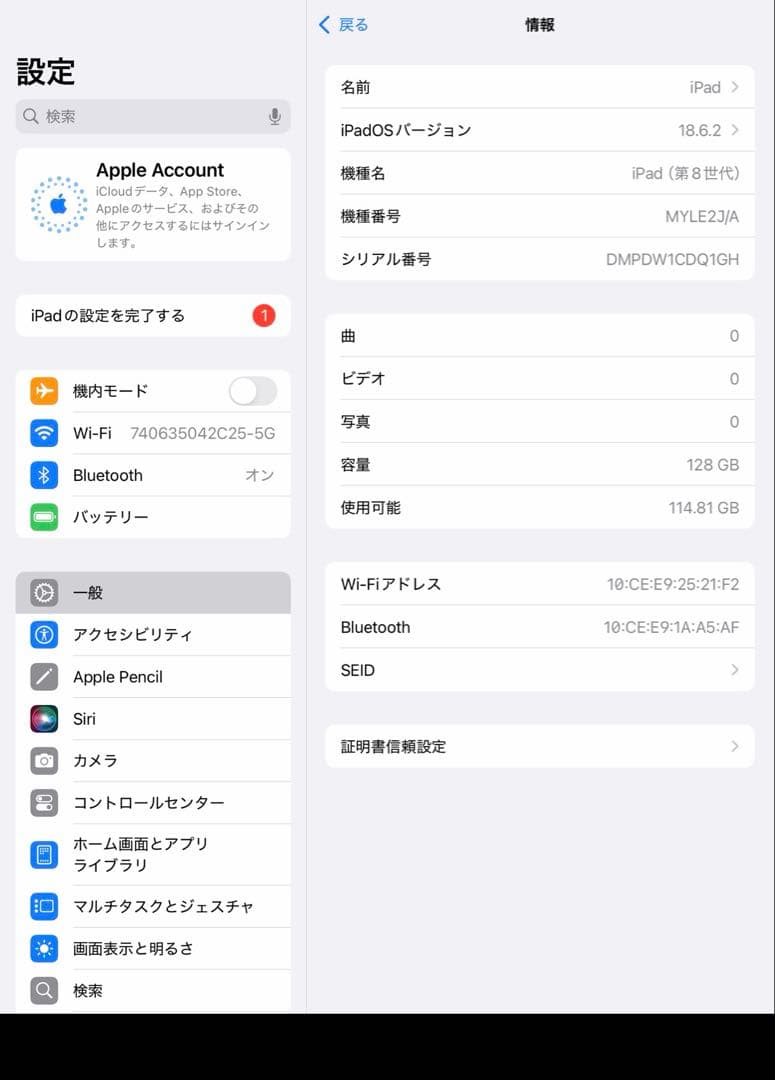 iPad ＆ Apple Pencil（第1世代）セット【動作良好】