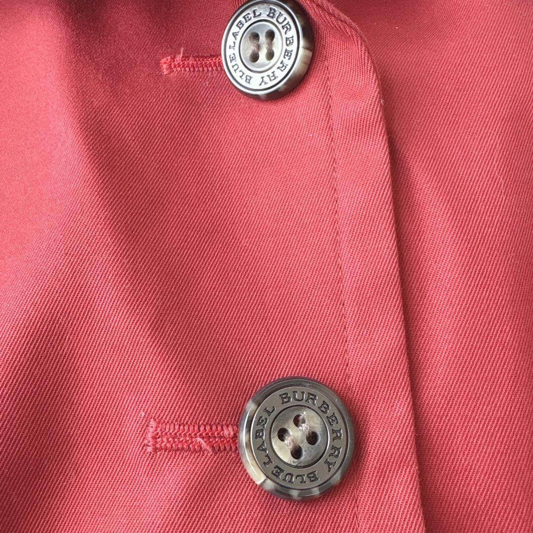 BURBERRY BLUE LABEL トレンチコート ノバチェック ベルト 赤