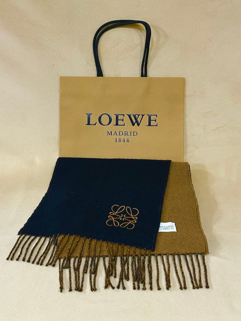LOEWE ロエベ　バイカラー　マフラー　ストール
