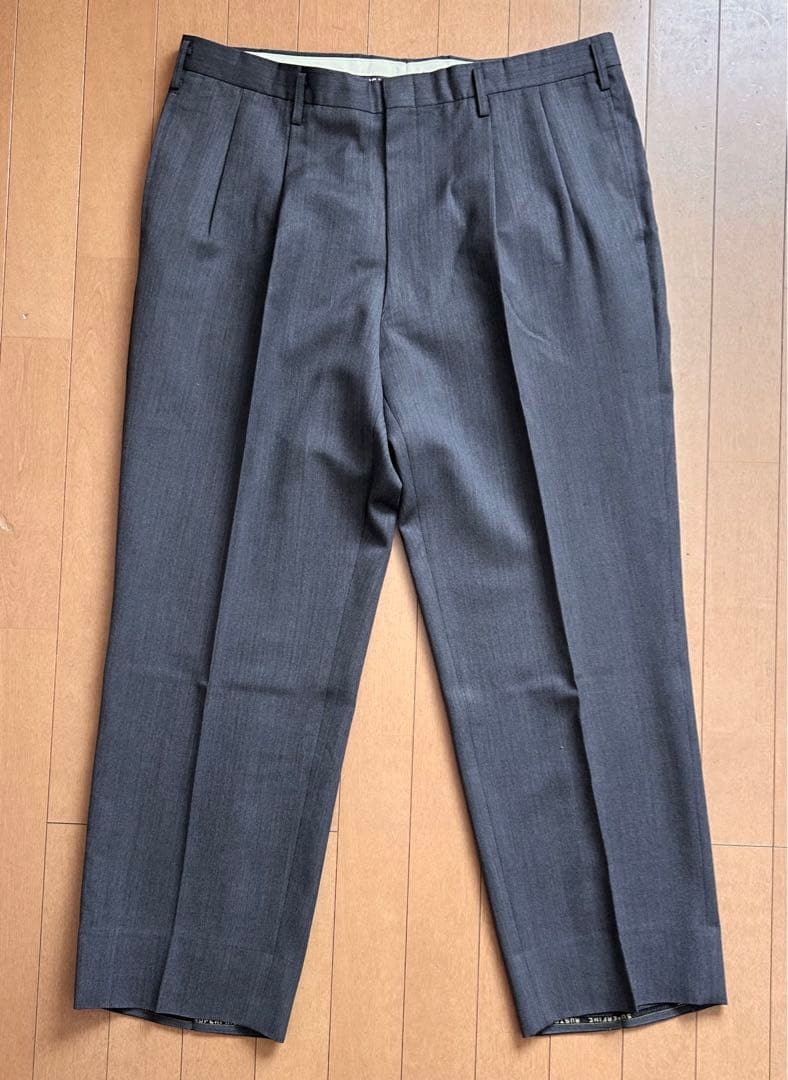 Ermenegildo Zegnaマオカラースーツ　グレー　ヘリンボーン　XL