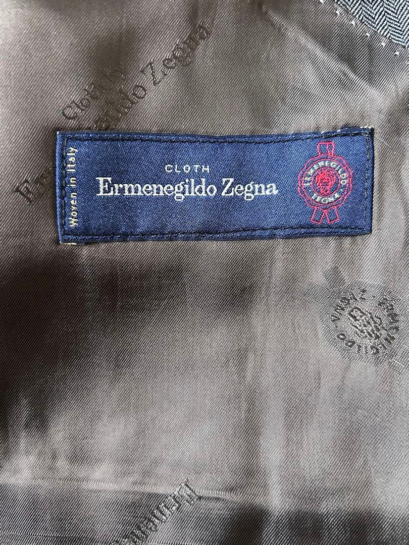Ermenegildo Zegnaマオカラースーツ　グレー　ヘリンボーン　XL