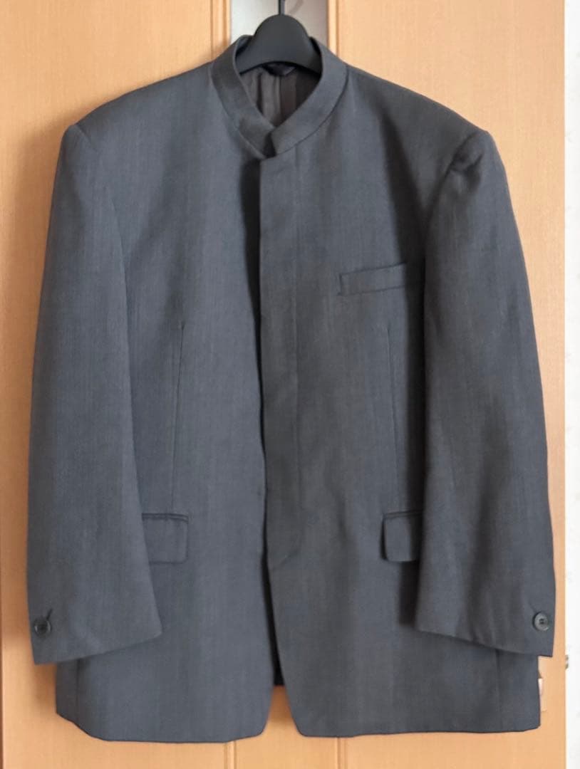 Ermenegildo Zegnaマオカラースーツ　グレー　ヘリンボーン　XL