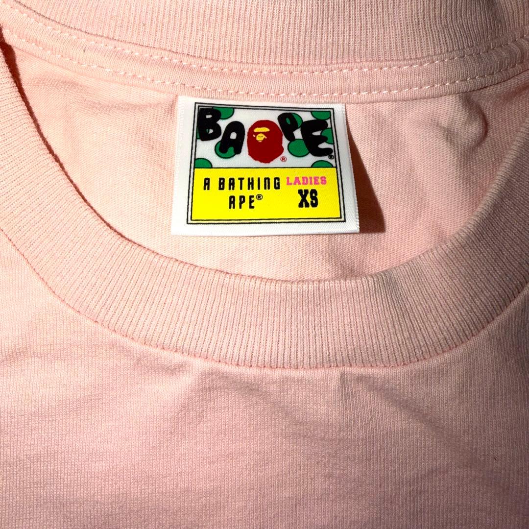A BATHING APE ピンク Tシャツ XS