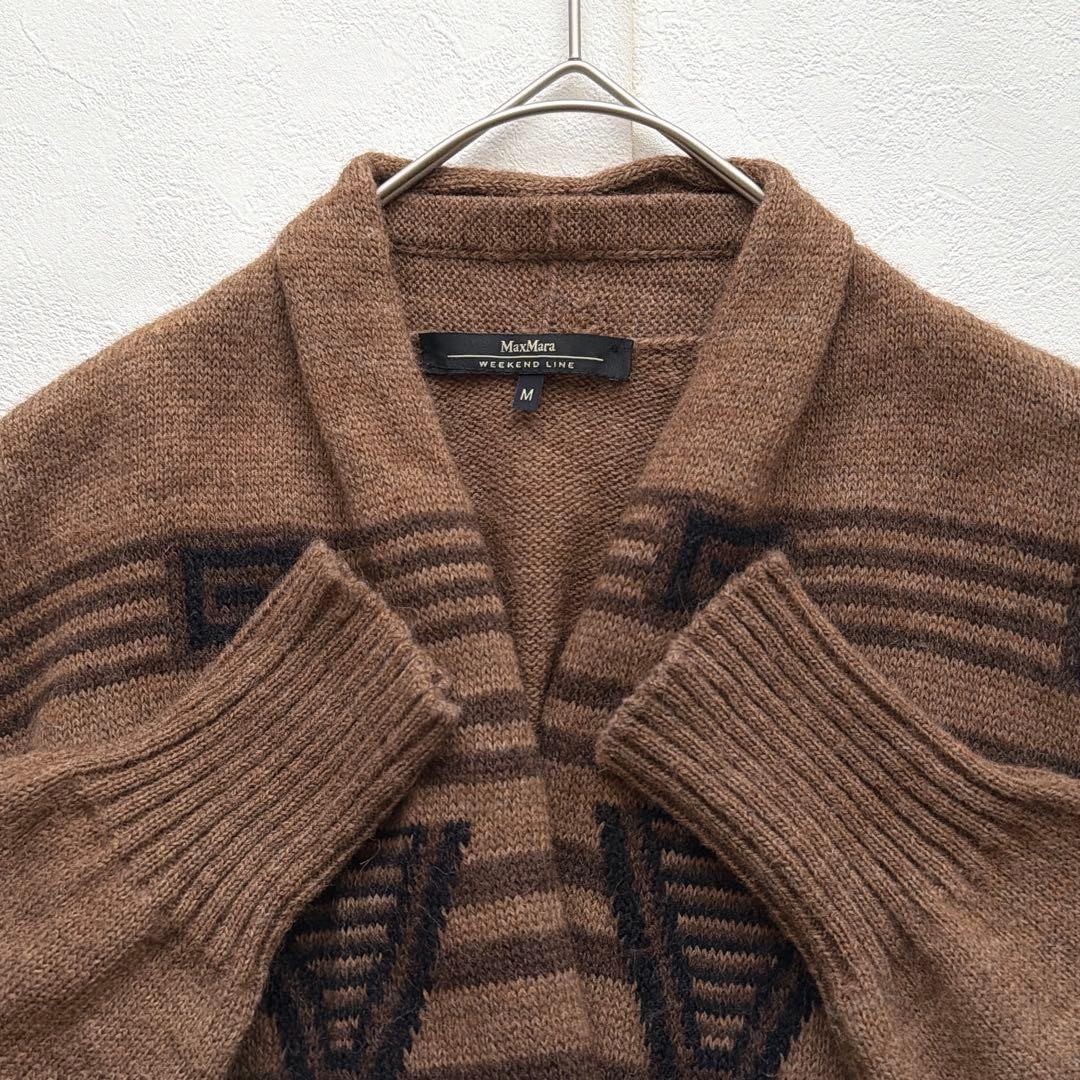MaxMara WEEKEND LINE アルパカ ベルトニットカーディガン 茶