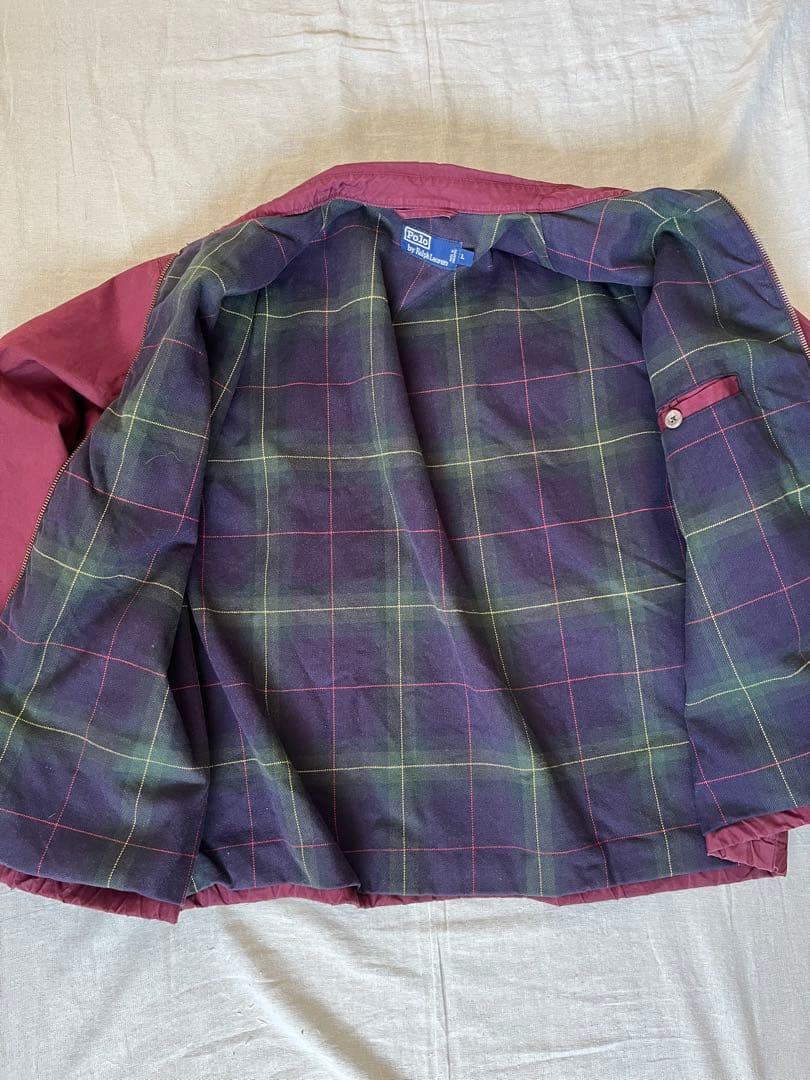 90s polo Ralph Lauren スウィングトップ　小豆色　短丈