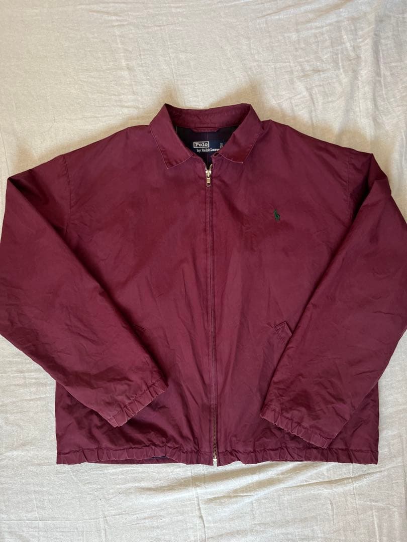 90s polo Ralph Lauren スウィングトップ　小豆色　短丈