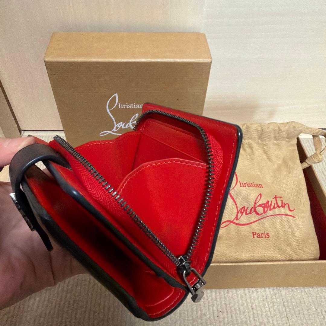 正規品/Christian Louboutin 二つ折り財布 ブラック