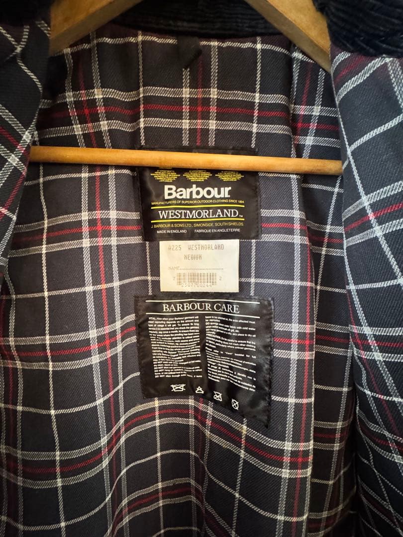 Barbour WESTMORLAND ベスト M ネイビー　オイルベスト