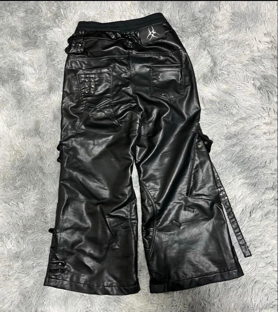 パンツ cozyworldwide LEATHER CARGO PANTS