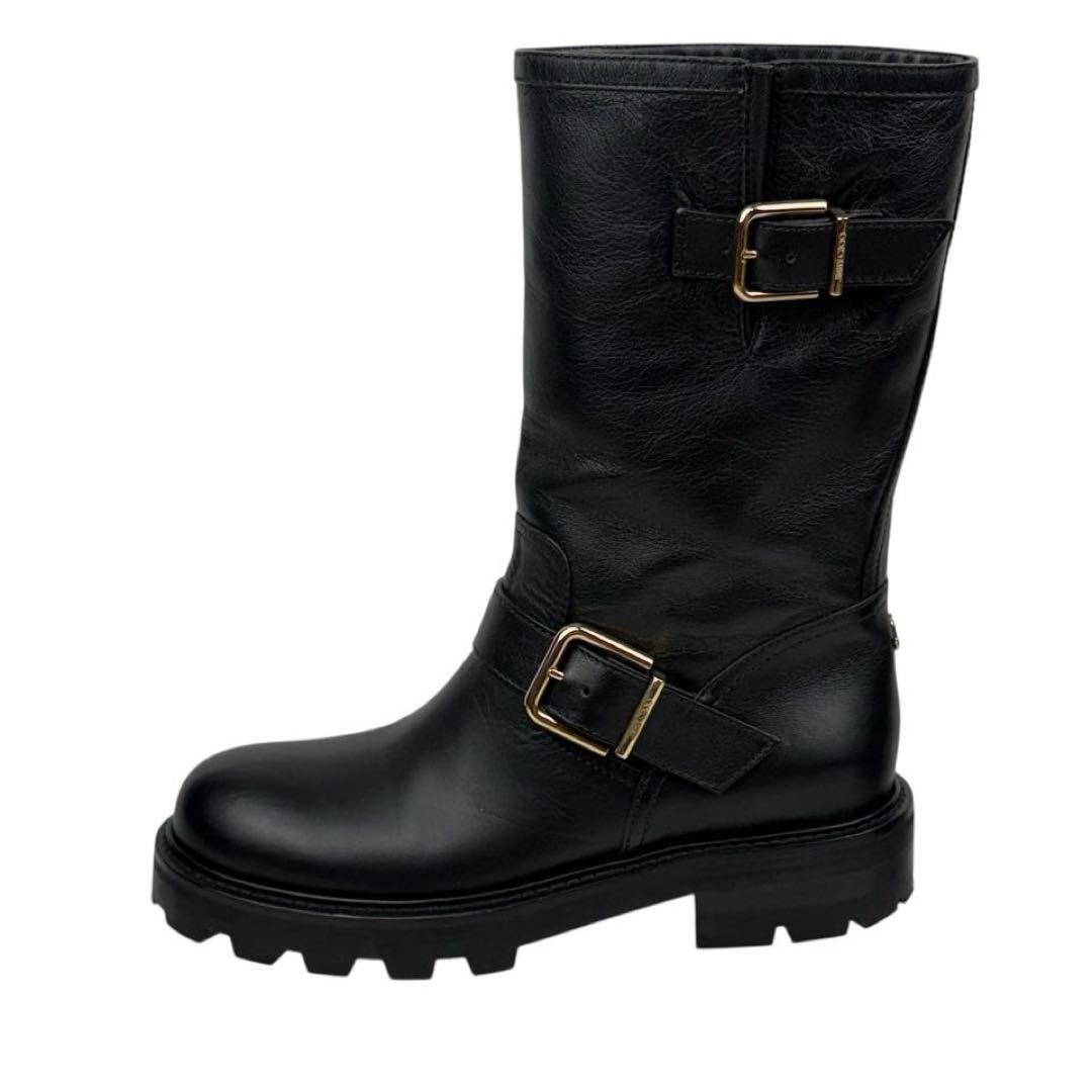【美品】ジミーチュウ BIKER II　ブーツ　黒　ブラック　23cm 36