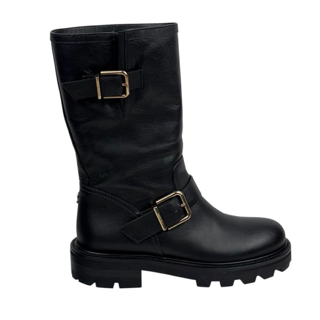 【美品】ジミーチュウ BIKER II　ブーツ　黒　ブラック　23cm 36